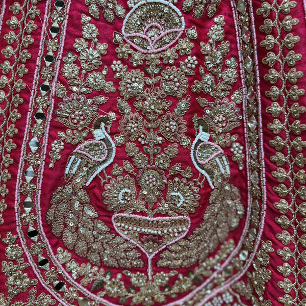 Rajgharana : Double Dupatta Rani Pink Bridal Lehenga Choli
