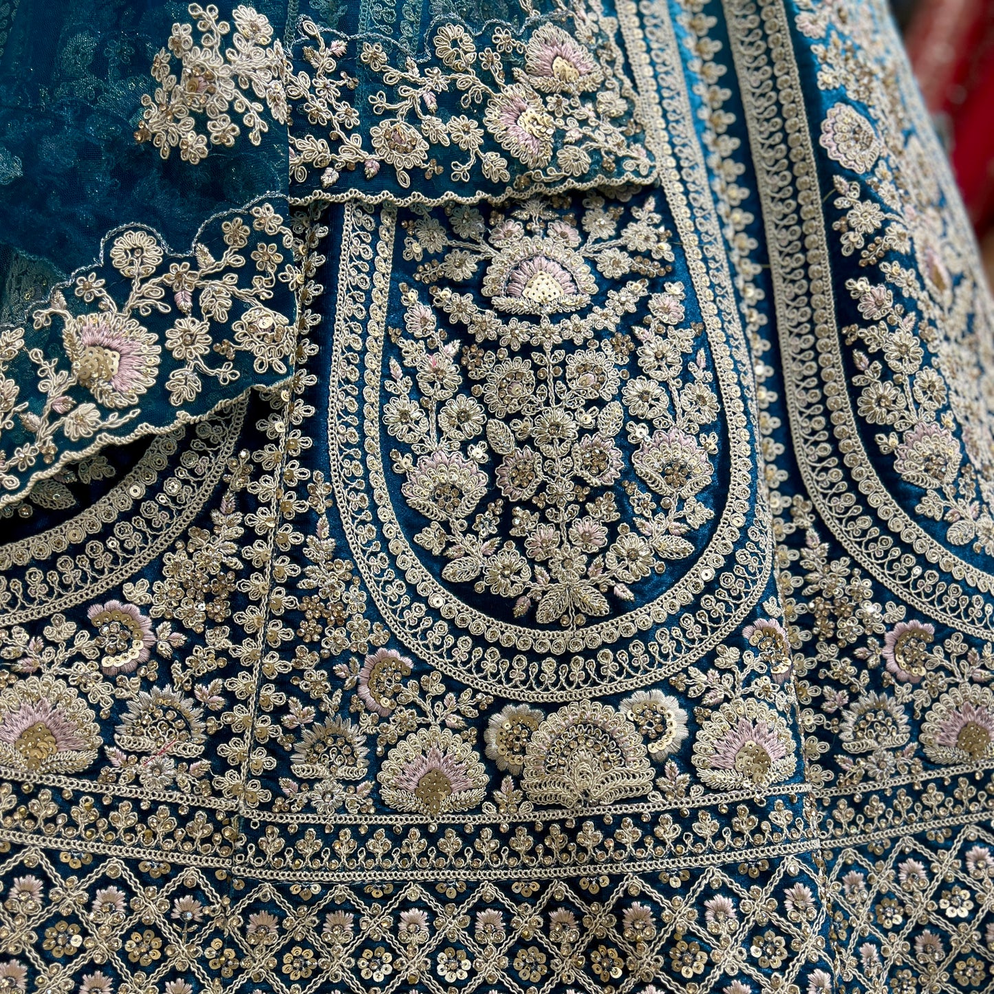 Damsel - Modern Ombre Blue lehenga for Sangeet & Reception