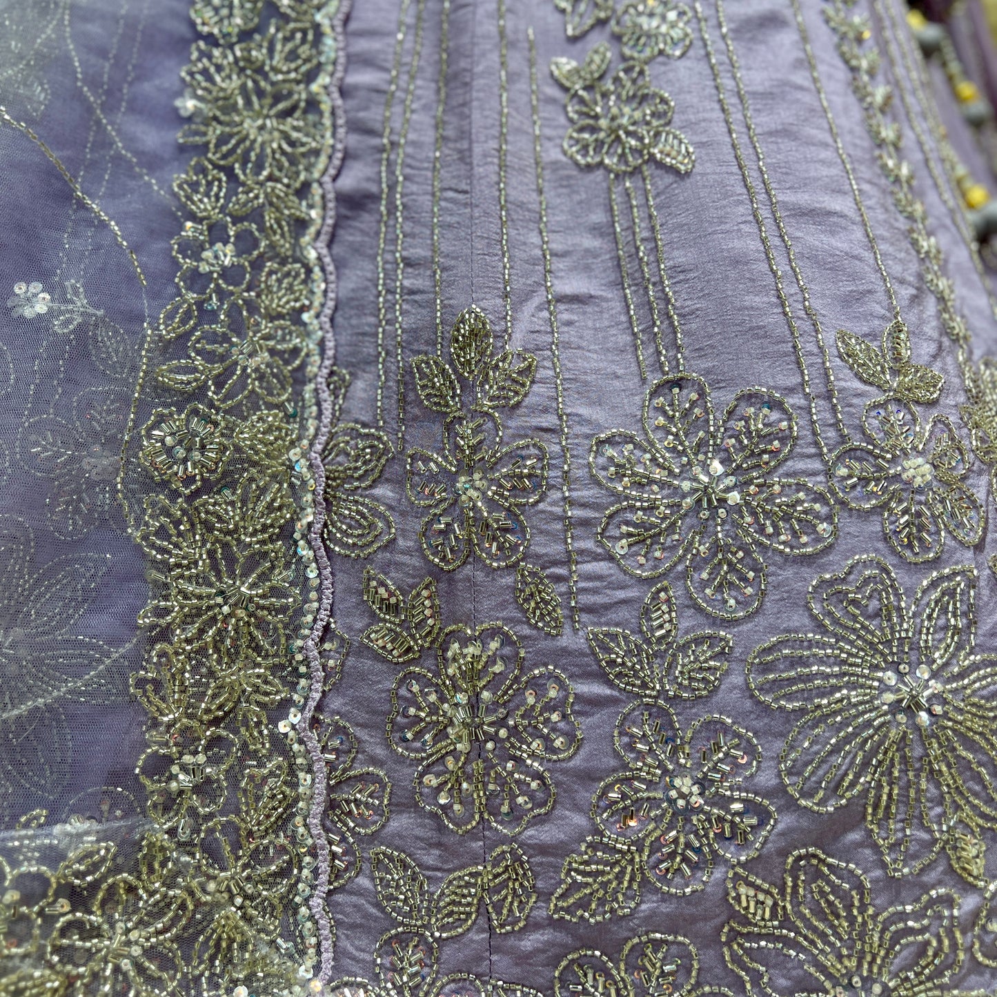 Jazzagals - Cutdana Handwork Soft Georgette Lavender Lehenga