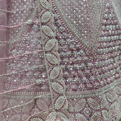 Celestial Collection: Handwork Modern Reception and Engagement Gown Ready-to-Wear JMS Studio {{ Royal Red Bridal Lehenga}}