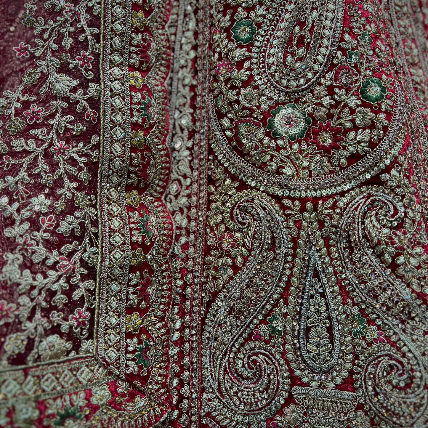 Amrapali - The Royal Rajwadi Maroon Bridal Lehenga