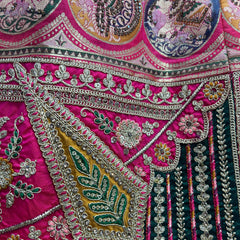 Shringaar: Multicolor Banarasi Lehenga with Heavy Border & Blouse