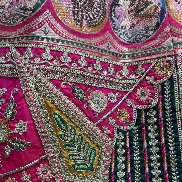 Shringaar: Multicolor Banarasi Lehenga with Heavy Border & Blouse