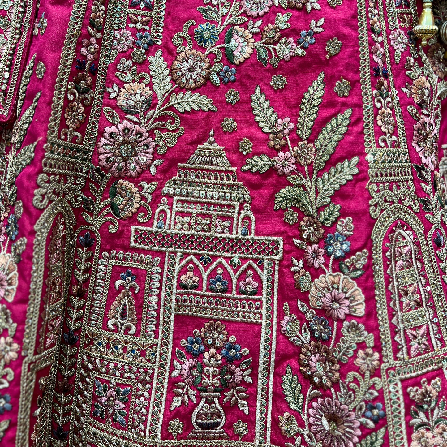 Sangria : Double Dupatta Silk Rani Pink Bridal Lehenga