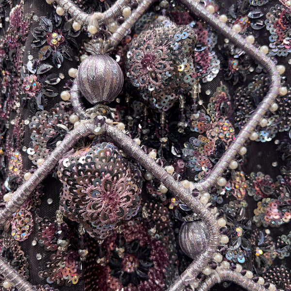 Celestial Collection: Ready-to-Wear Deep Purple Reception Designer Lehenga