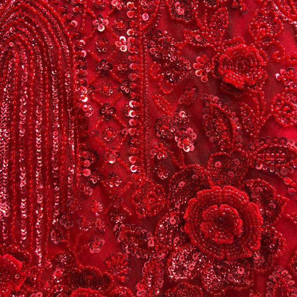 Jazzagals - Ready-To-Wear Designer Monotone Handwork Couture Red Lehenga