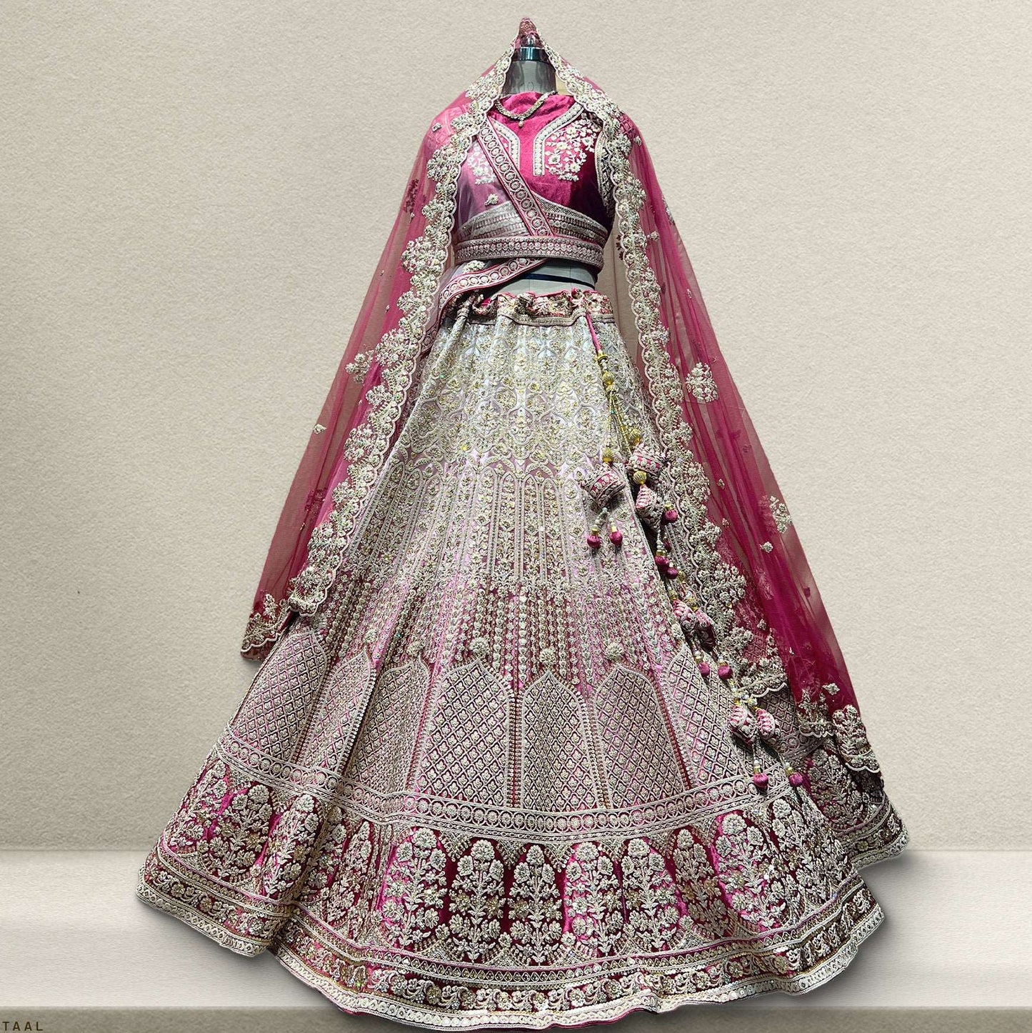 Damsel - Bollywood Celebrity Replica Designer Lehenga JMS Studio {{ Royal Red Bridal Lehenga}}