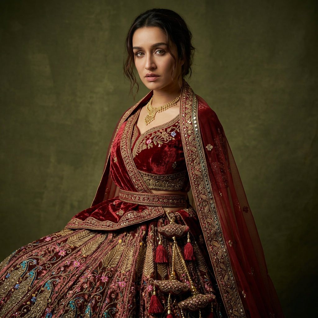 Amrapali - The Royal Peacock Rajwadi Bridal Lehenga