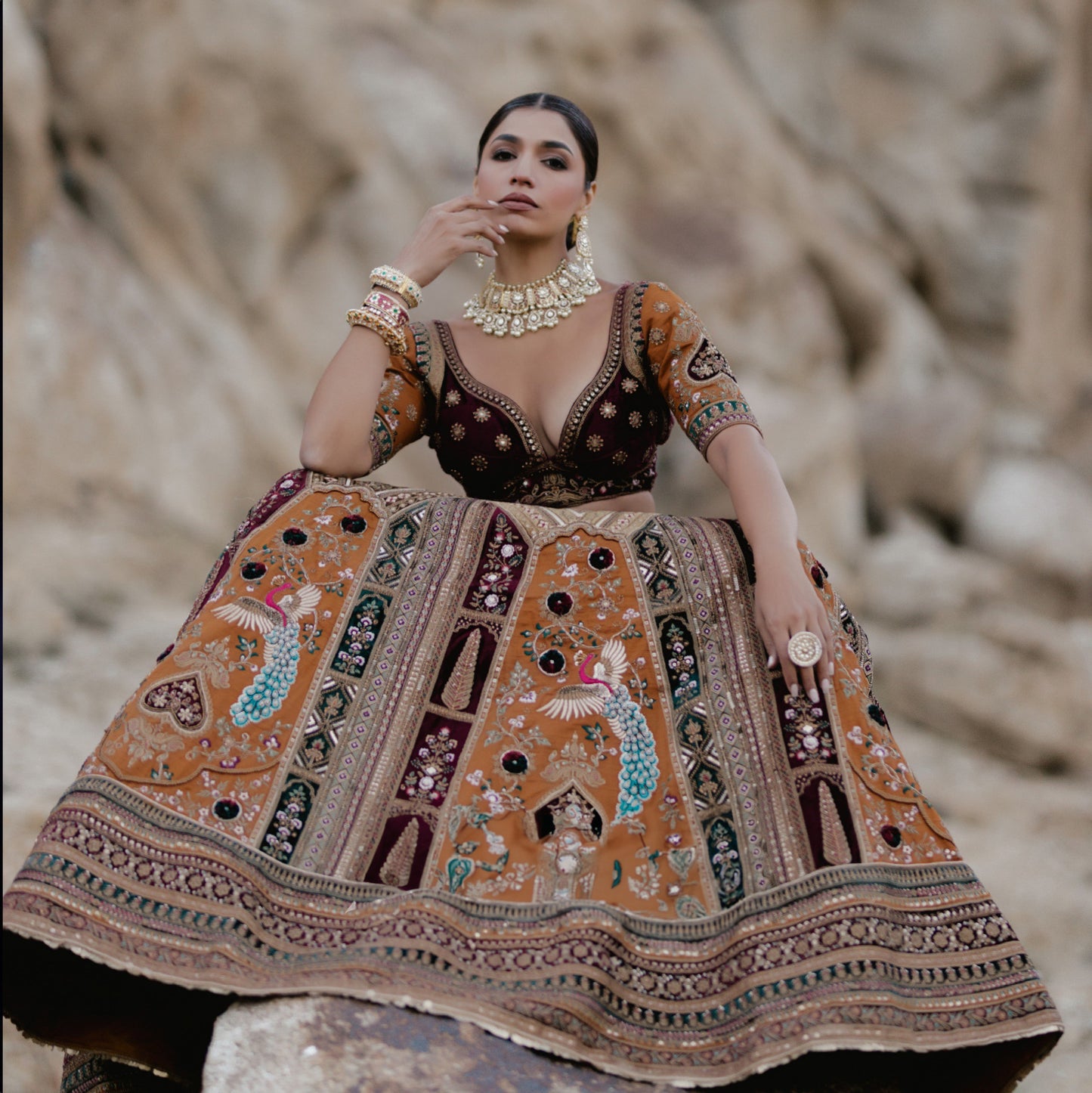 Amrapali - The Royal Jharoka Rajwadi Bridal Lehenga