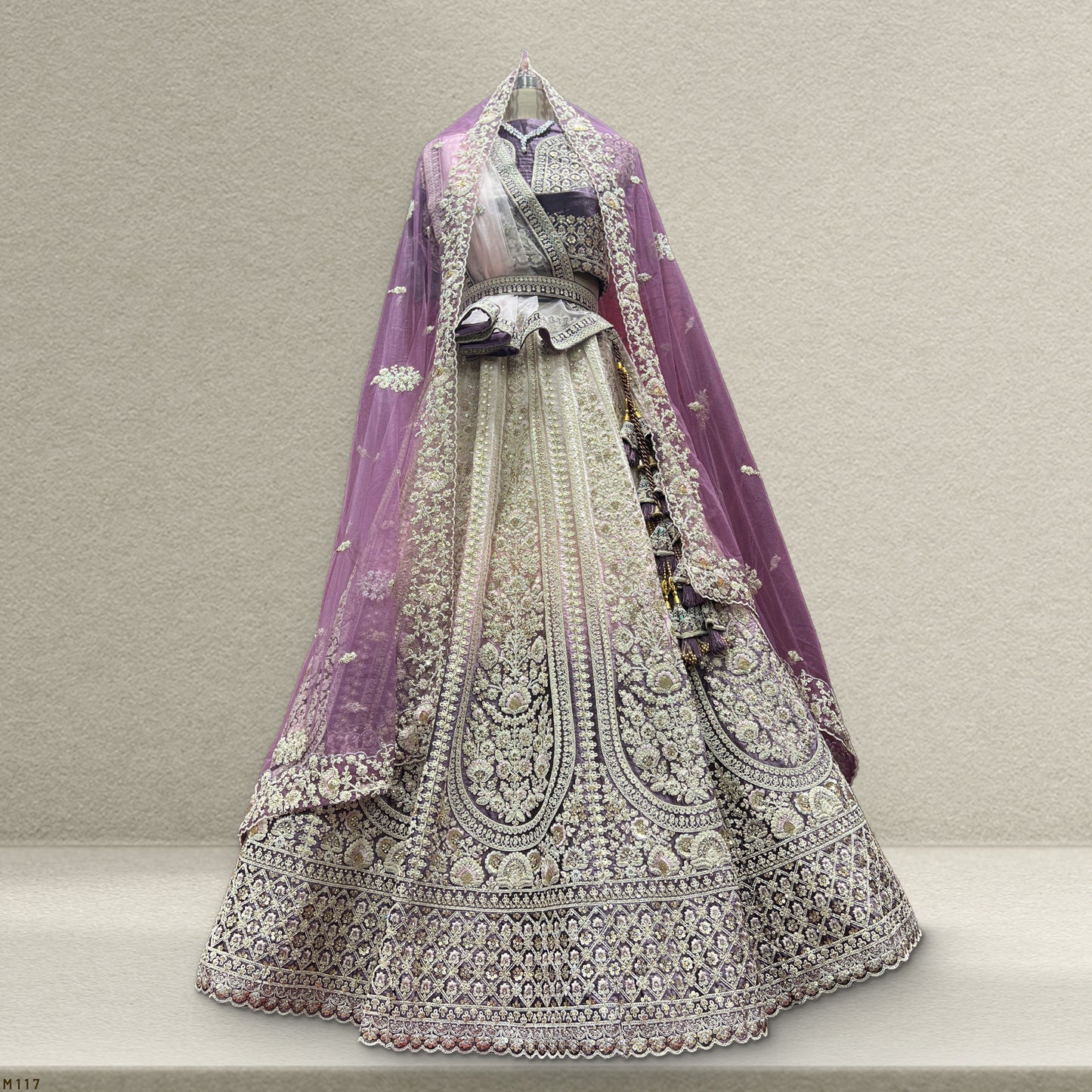 Damsel - Modern Ombre Lavender lehenga for Sangeet & Reception