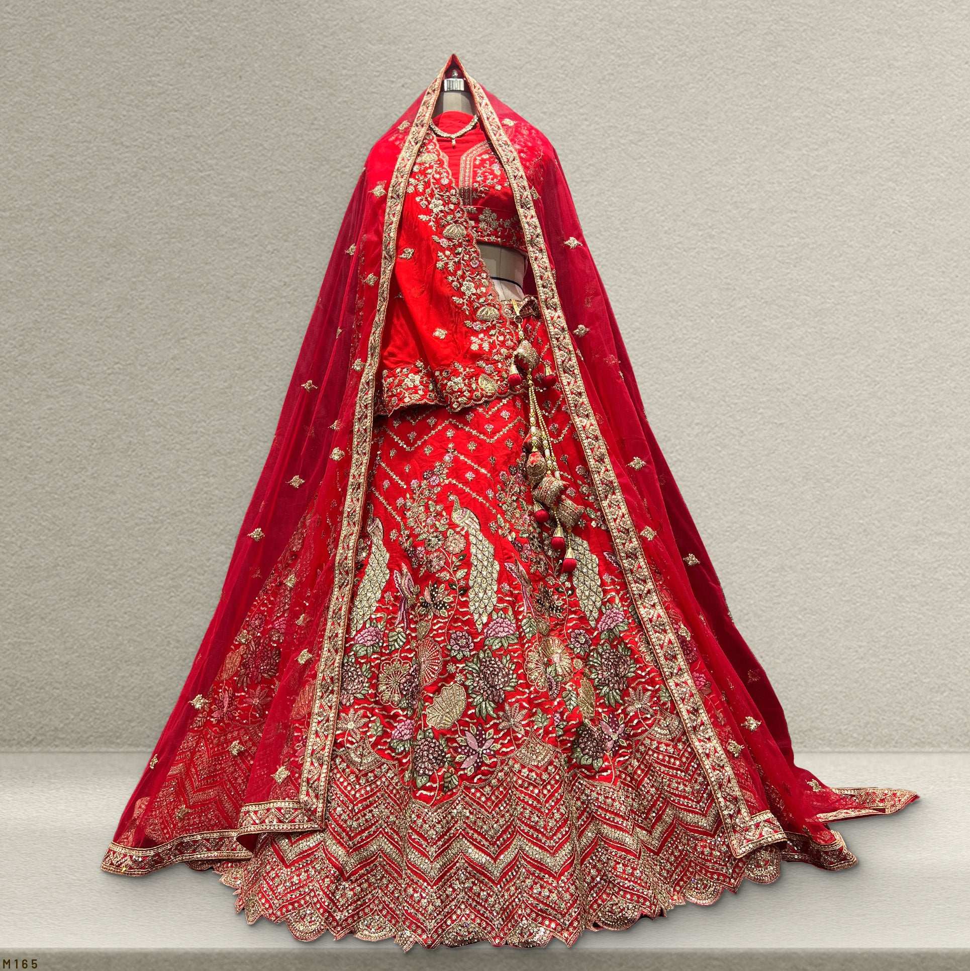 Sangria : Soft Silk Royal Red Gorgeous Bridal Lehenga