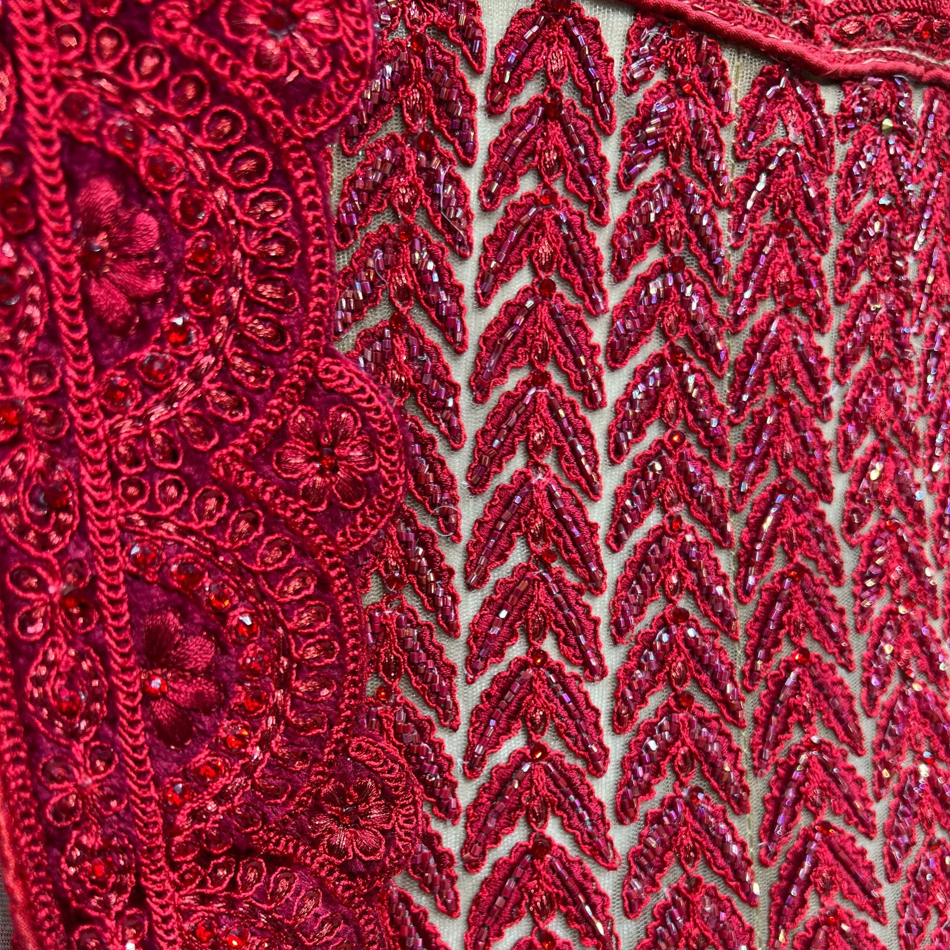 JMS Studio Red Couture Handwork Lehenga for Reception for Bride