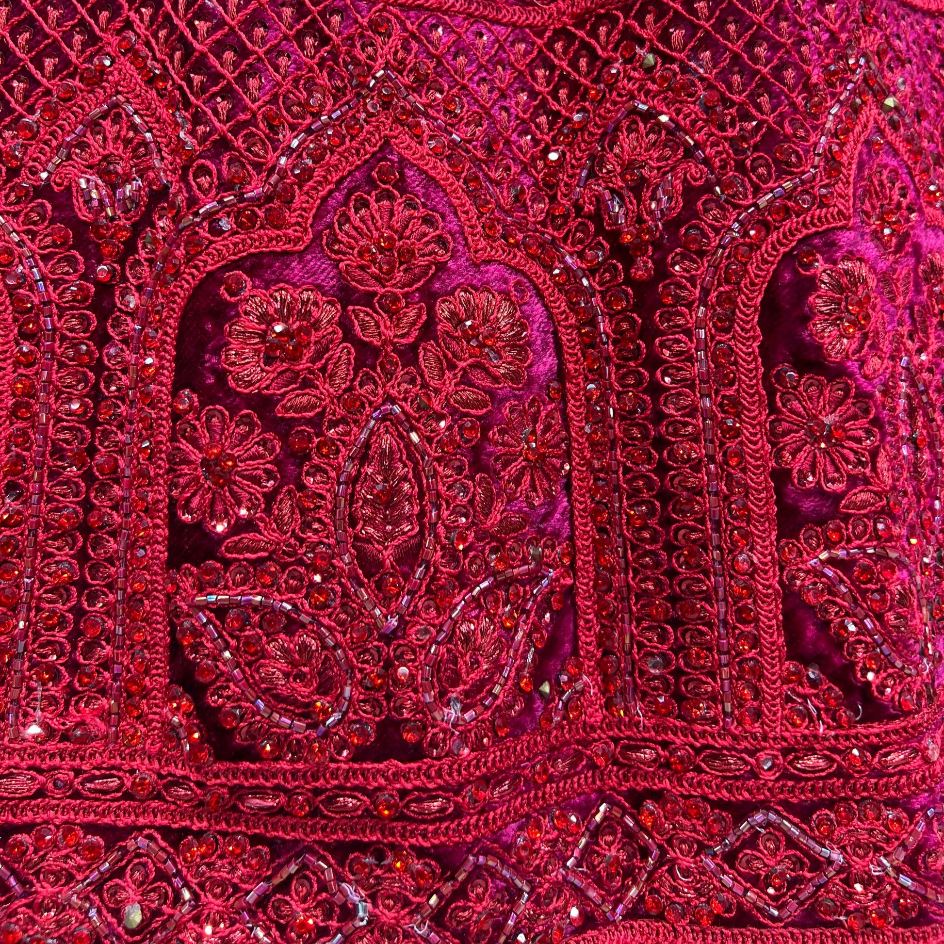 JMS Studio Red Couture Handwork Lehenga for Reception for Bride