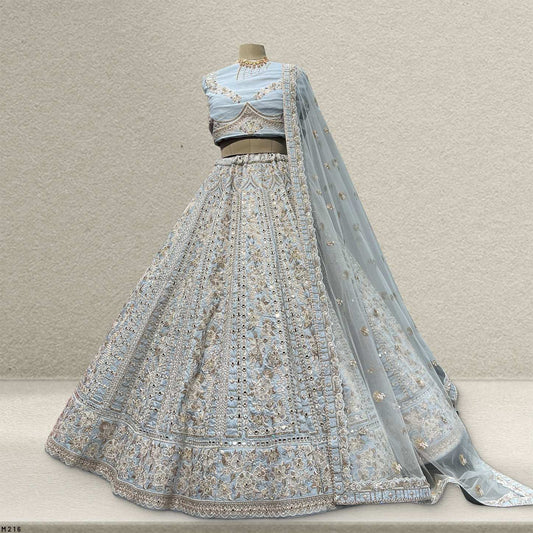 Damsel - Raw Silk Yellow Big Flared Designer Replica Lehenga