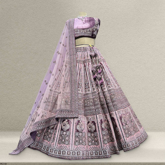 Damsel - Luxe Velvet Mystic Lavender Designer Lehenga