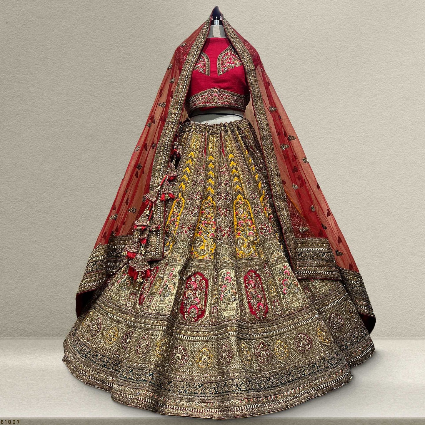 Amrapali - The Royal Rajwadi Bridal Lehenga JMS Studio {{ Royal Red Bridal Lehenga}}