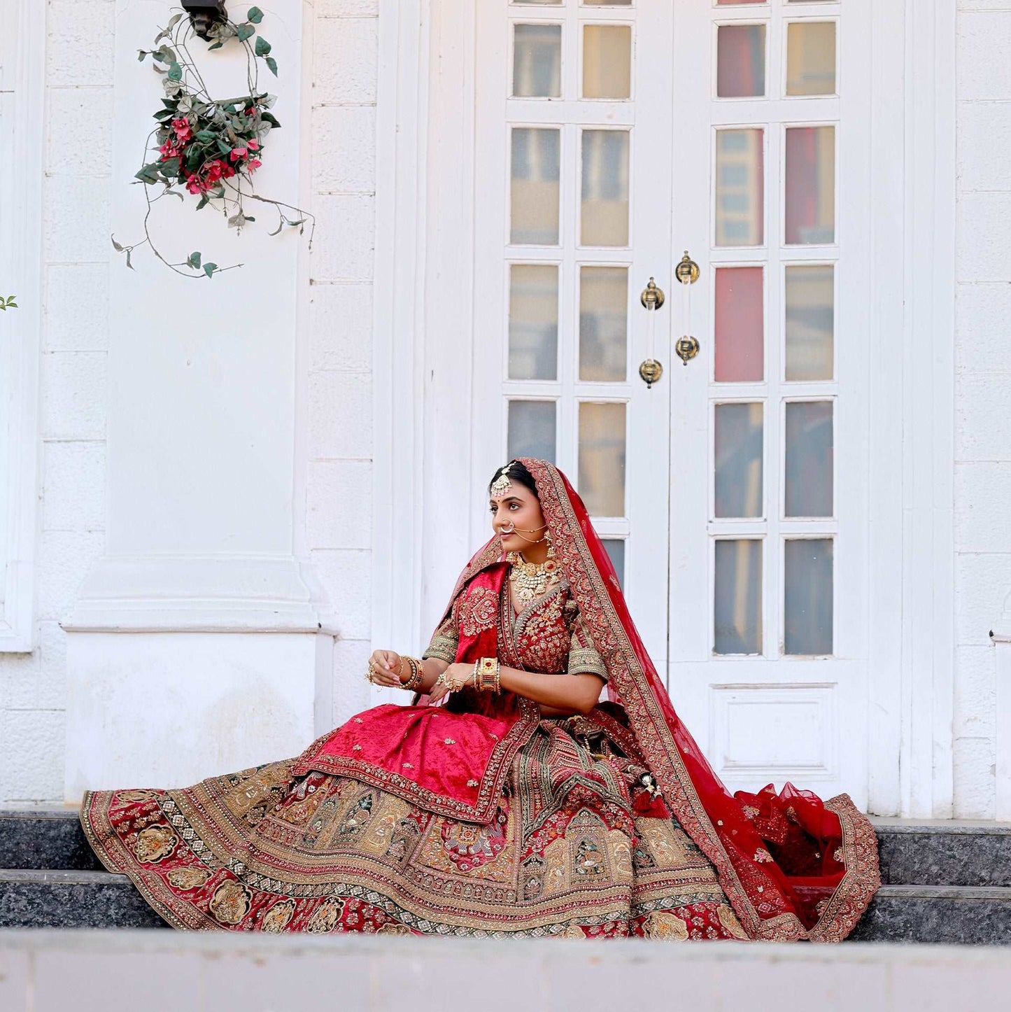 Rajgharana - The Velvet Maroon Bridal Lehenga