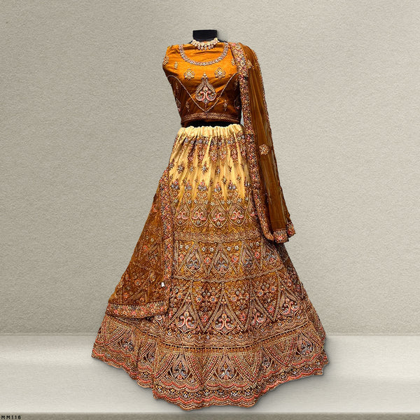 Padmini - Meenakari work Net Partywear Lehenga Choli - JMS Studio