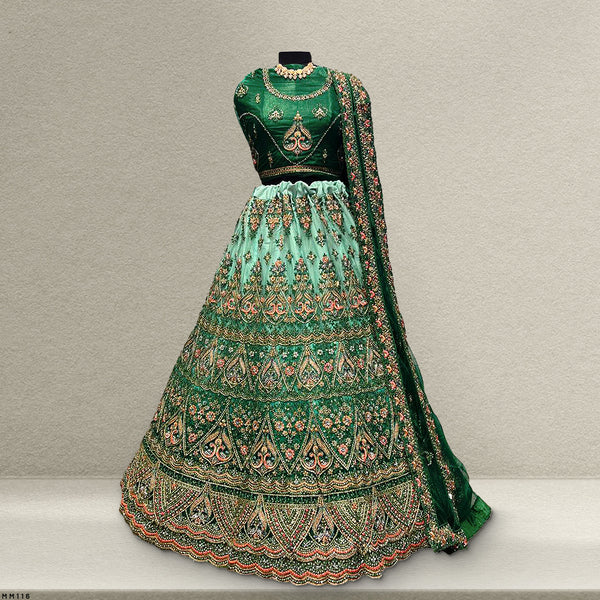 Padmini - Meenakari work Net Partywear Lehenga Choli - JMS Studio