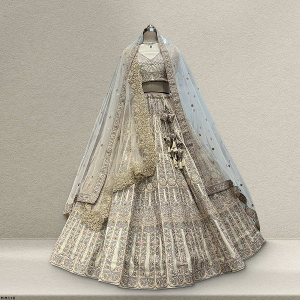Rosé - Wedding Trousseau in Pastel Hues Bridal Reception Lehenga
