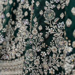 Jazzagals - The Modern 18 Kali Flared Lehenga for Reception for Bride Green