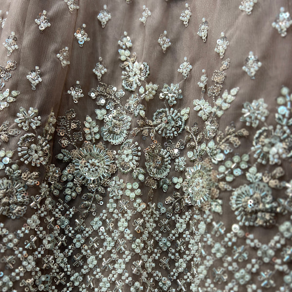 Jazzagals - Delicate Pearl Cutdana Handwork Couture Lehenga