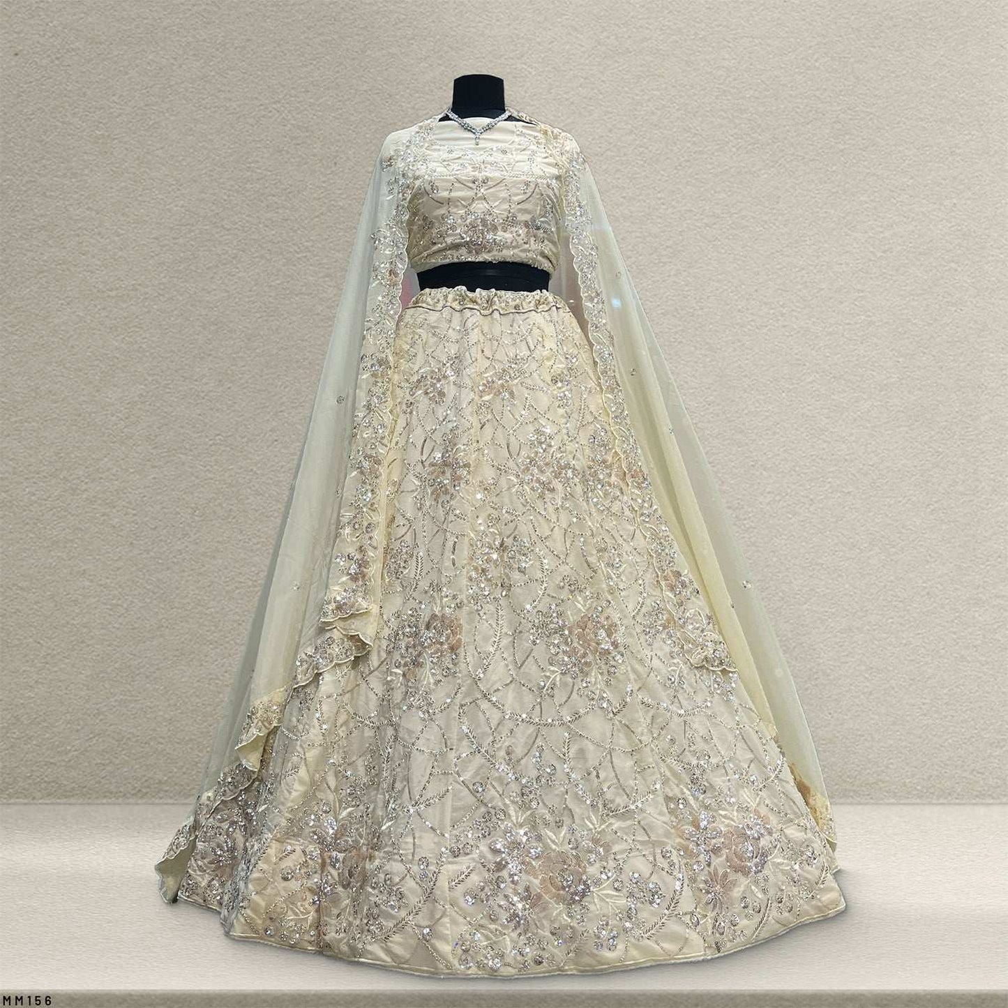 Cherry Blossom  -  The Modern Partywear Engagement Sangeet Lehenga