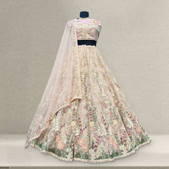 Cherry Blossom - Multicolor Carnival Lehenga With Designer Blouse