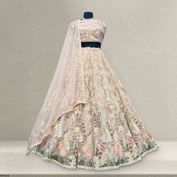 Cherry Blossom - Multicolor Carnival Lehenga With Designer Blouse