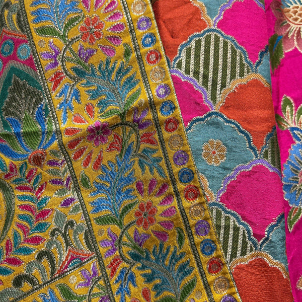 Gulaal - Multicolor Banarasi Silk Position Print Carnival Lehenga