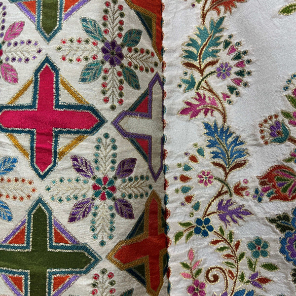 Gulaal - Multicolor Banarasi Silk Position Print Carnival Lehenga
