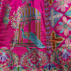 Gulaal - Multicolor Banarasi Silk Position Print Carnival Lehenga