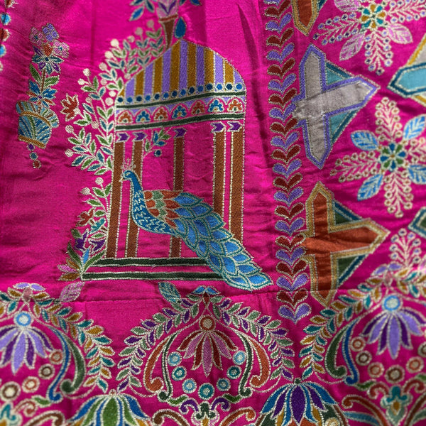 Gulaal - Multicolor Banarasi Silk Position Print Carnival Lehenga