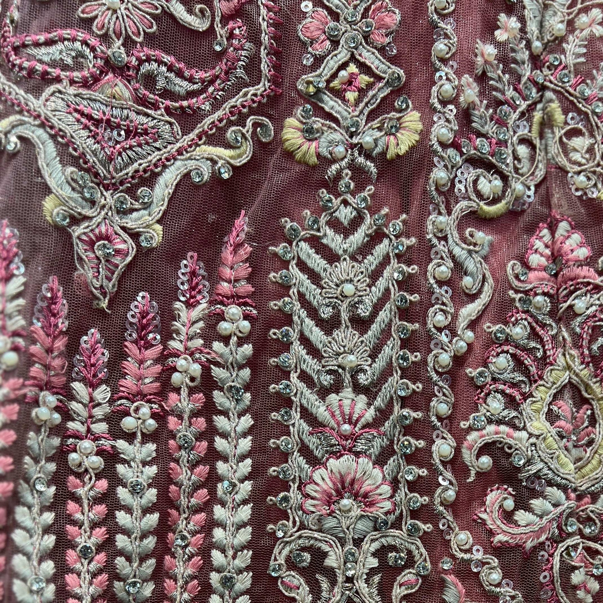 Cherry Blossom - Pink Reception Engagement Lehenga With Designer Blouse