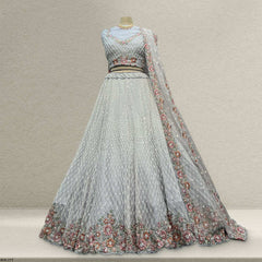 Jazzagals - Pearl Cutdana Handwork Lavender Lehenga w/h Heavy Dupatta