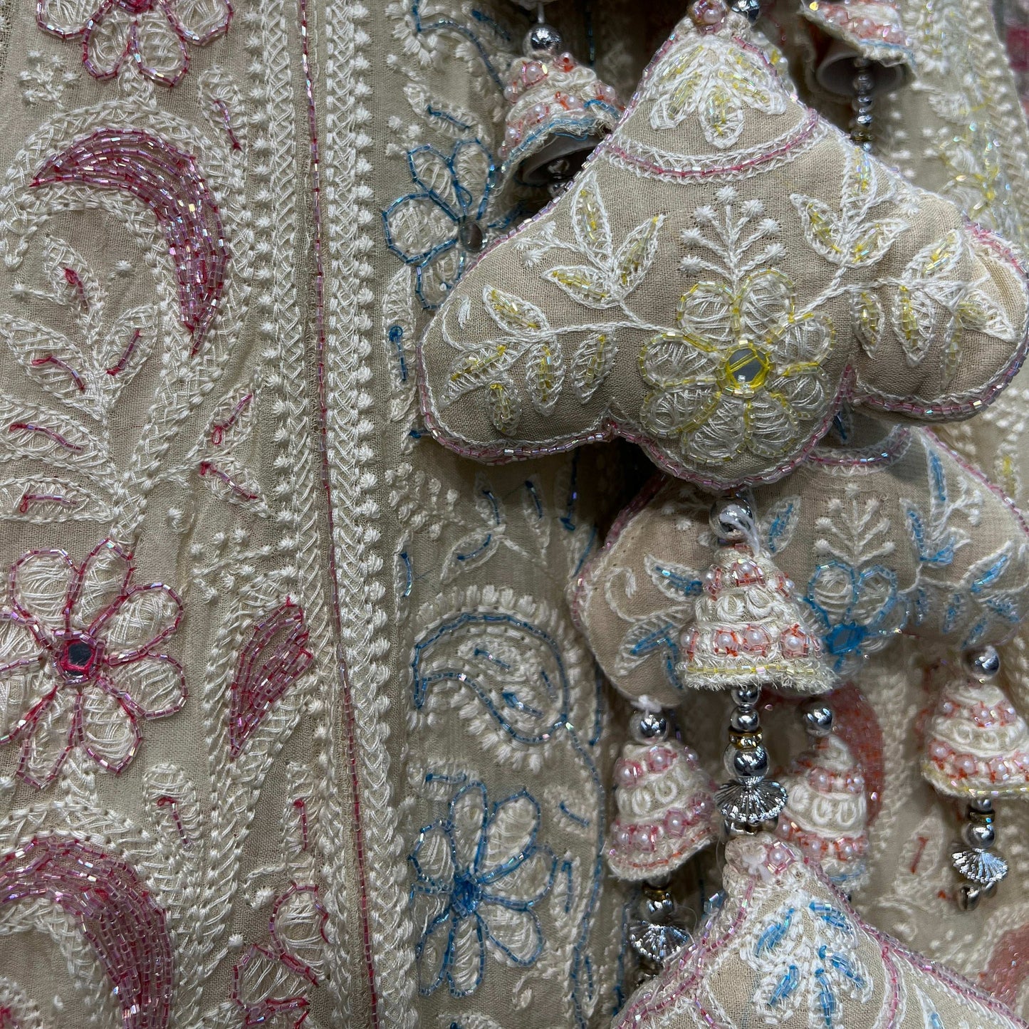 Damsel - Georgette Embroidered With Multicolor Handwork  Designer lehenga