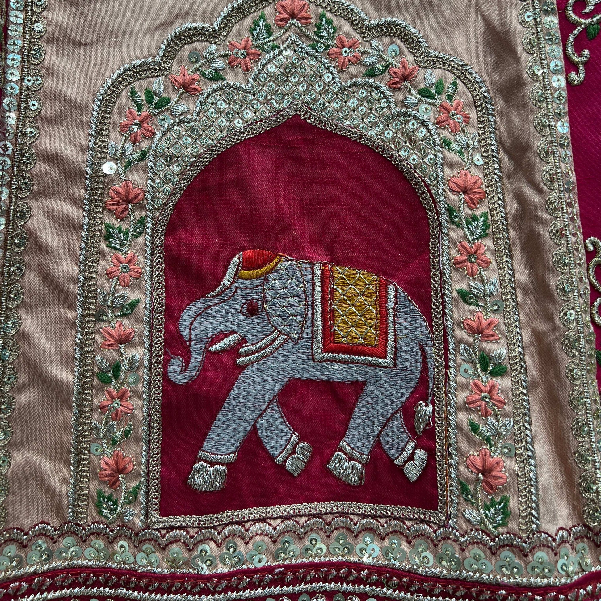 Shringaar: Multicolor Festivewear Banarasi Lehenga with Bandhej Dupatta