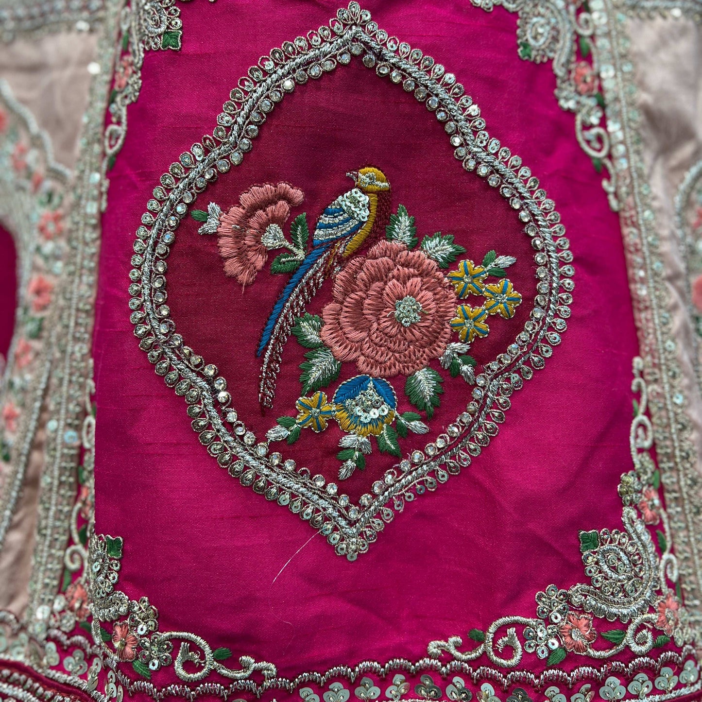 Shringaar: Multicolor Festivewear Banarasi Lehenga with Bandhej Dupatta