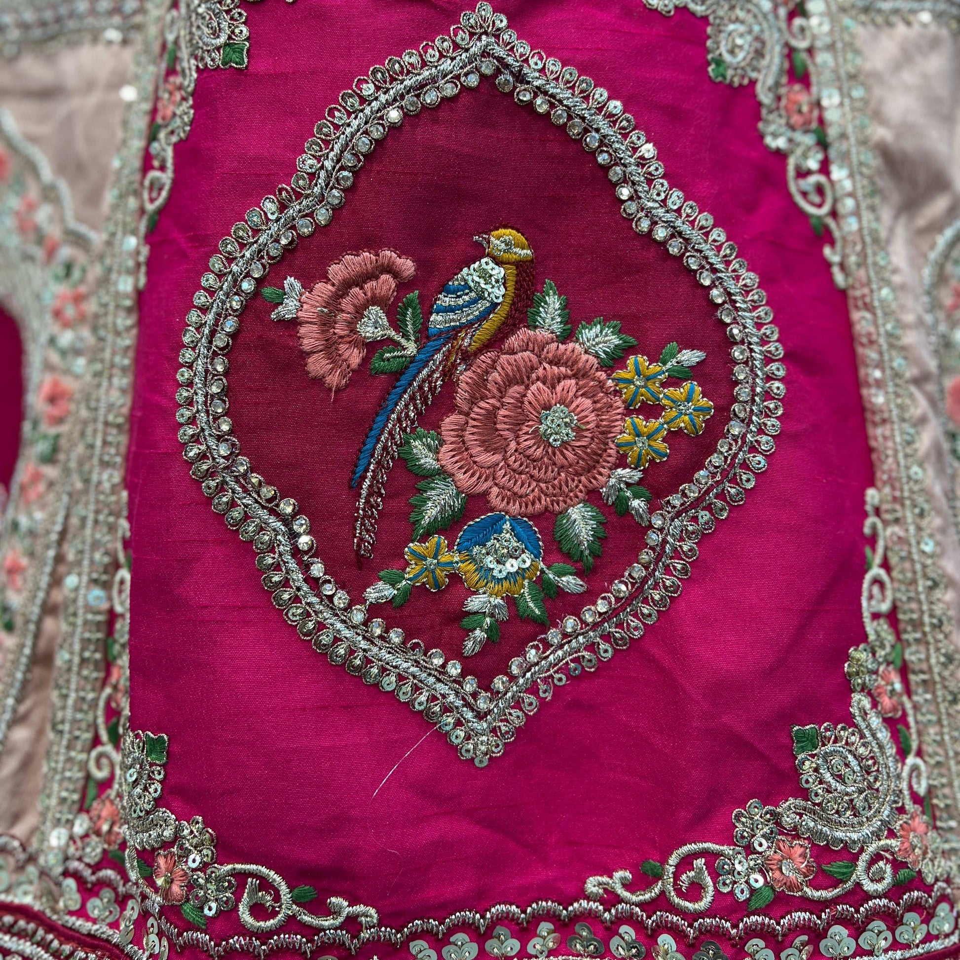 Shringaar: Multicolor Festivewear Banarasi Lehenga with Bandhej Dupatta