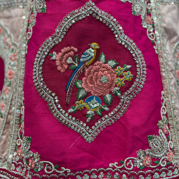 Shringaar: Multicolor Festivewear Banarasi Lehenga with Bandhej Dupatta