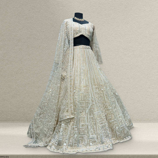 Celestial Collection: Ready-to-Wear Off White Reception and Sangeet Lehengas