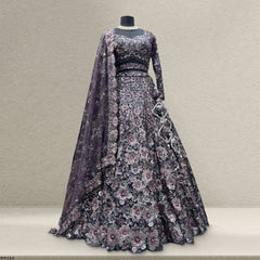 Celestial Collection: Ready-to-Wear Deep Purple Reception Designer Lehenga