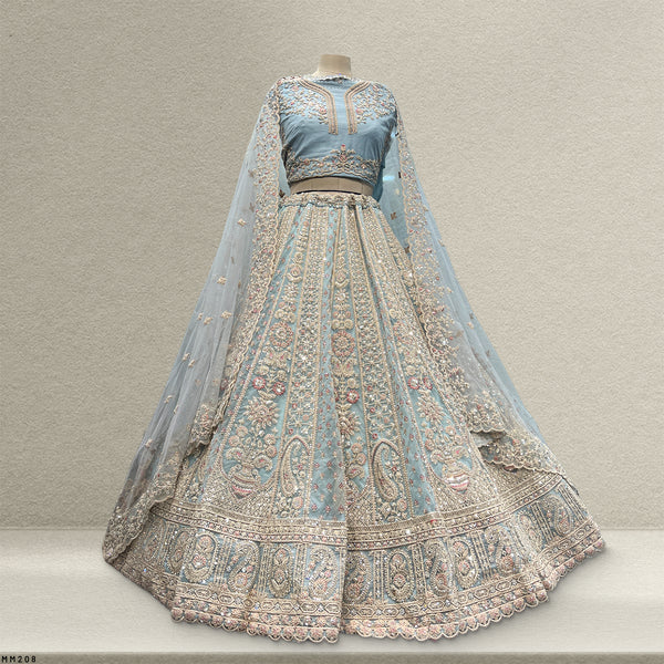 Cherry Blossom  -  The Modern Partywear Engagement Sangeet Lehenga