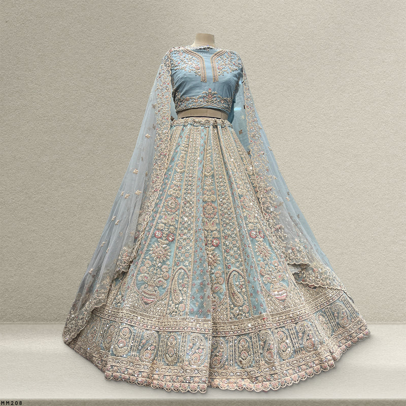 Cherry Blossom  -  The Modern Partywear Engagement Sangeet Lehenga