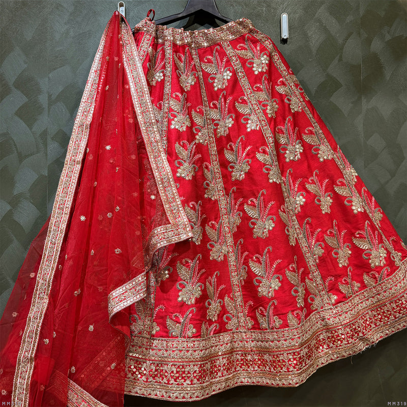Dulhan in Red Lehenga Elegance: Celebrity-Inspired Royal Baggi Collection