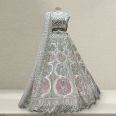 Cherry Blossom - The Modern Whtie Lehenga for Reception Engagement JMS Studio {{ Royal Red Bridal Lehenga}}
