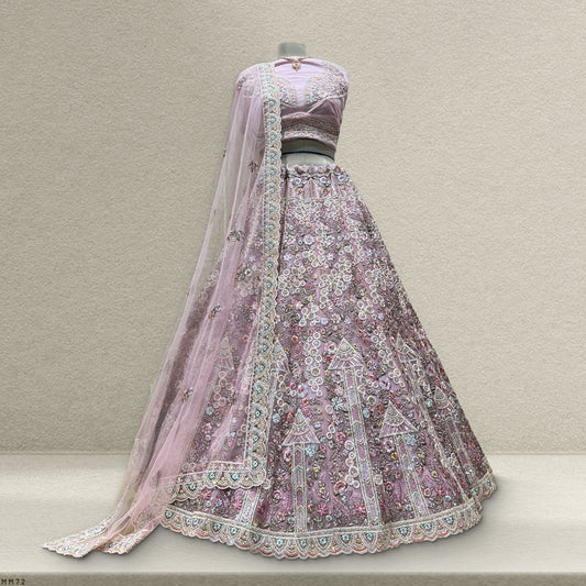 Cherry Blossom - Multi Color Sequins Partywear Lehenga