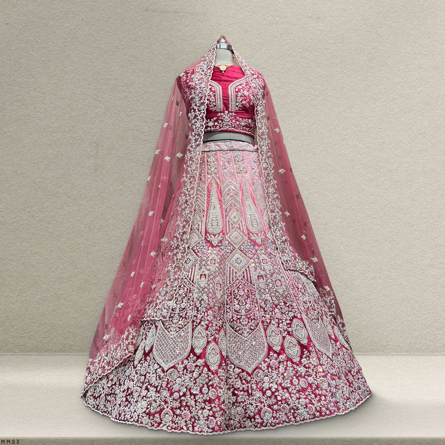 Rosé - Wedding Trousseau in Pastel Hues Pink Ombre Lehenga