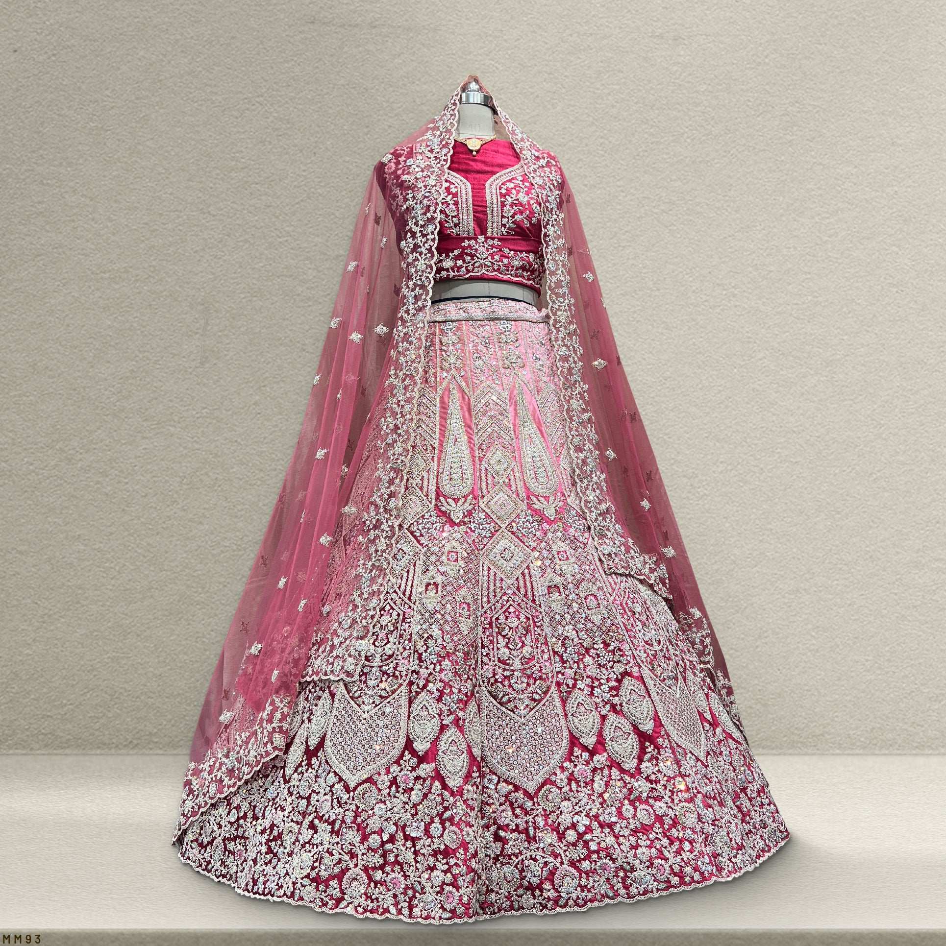 Rosé - Wedding Trousseau in Pastel Hues Pink Ombre Lehenga
