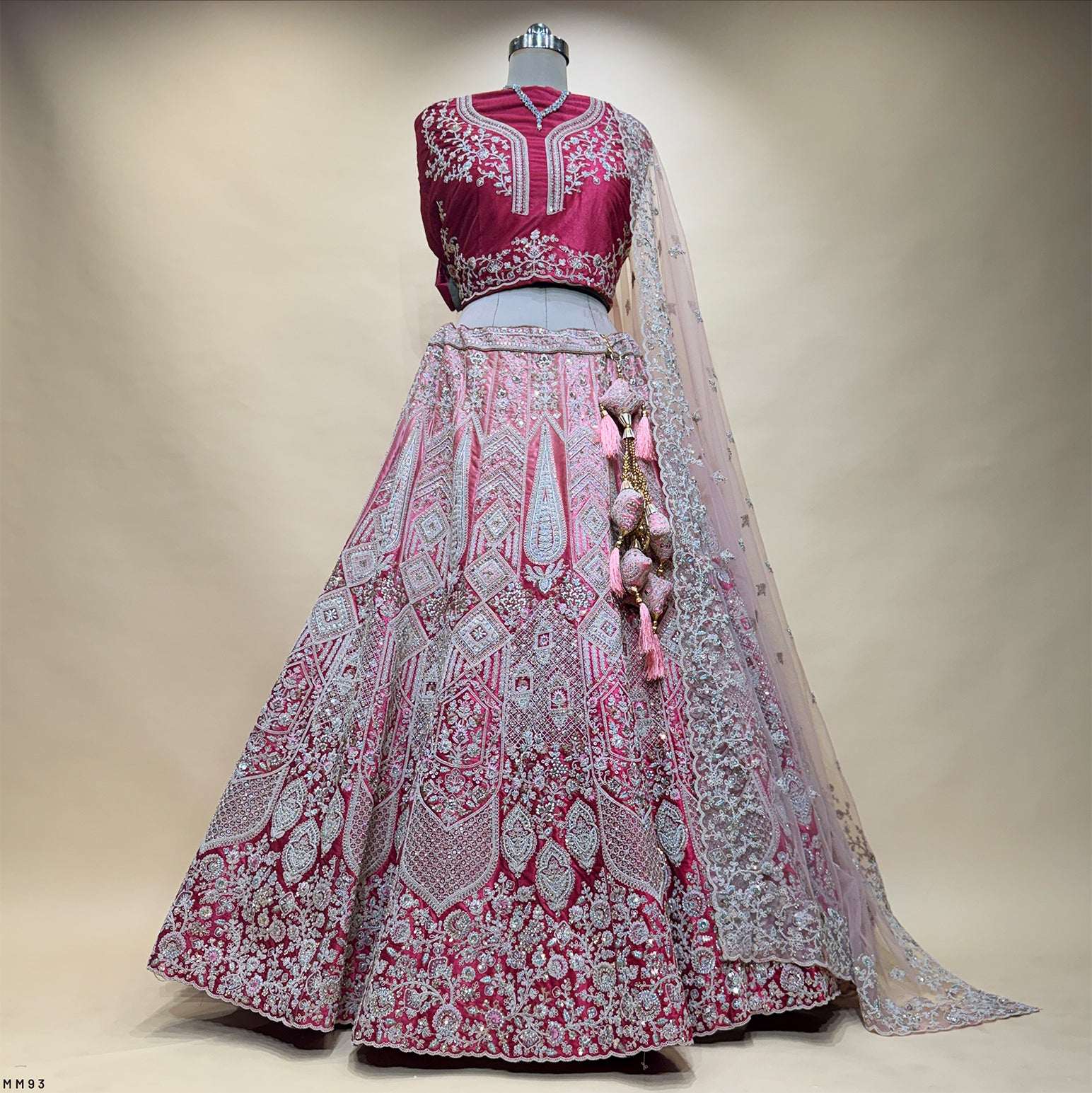 Rosé - Wedding Trousseau in Pastel Hues Pink Ombre Lehenga